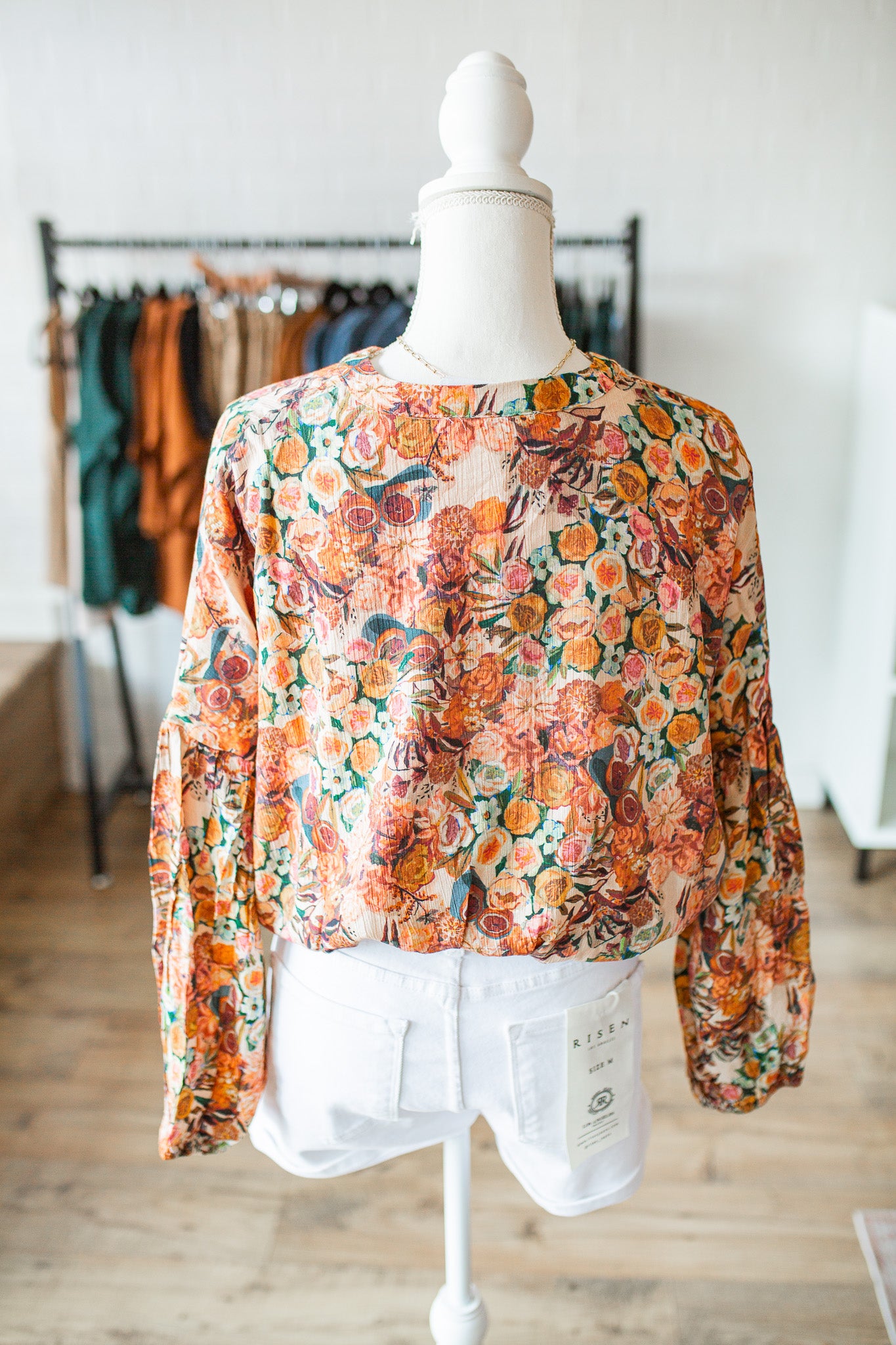 Floral Fruit Print Top