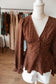 Chocolate Polka Dotted Peplum