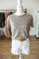 Honey Leopard Short Sleeve Sweater