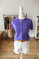 Iris Purple Button Up Sweater