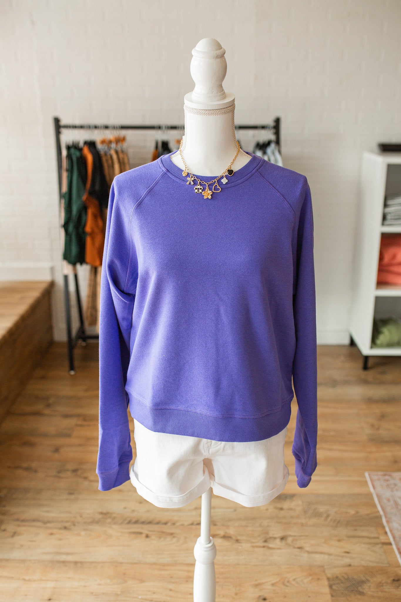 Iris Purple Pullover Sweatshirt