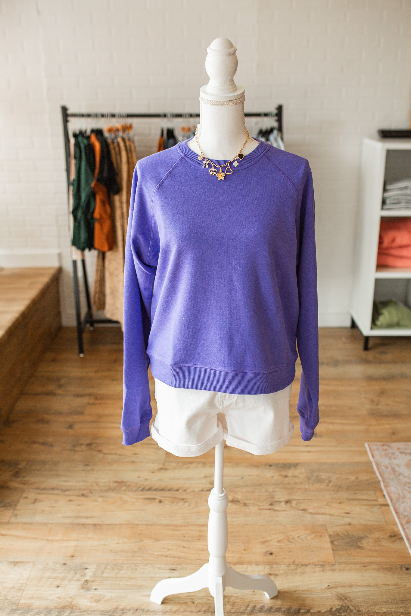 Iris Purple Pullover Sweatshirt