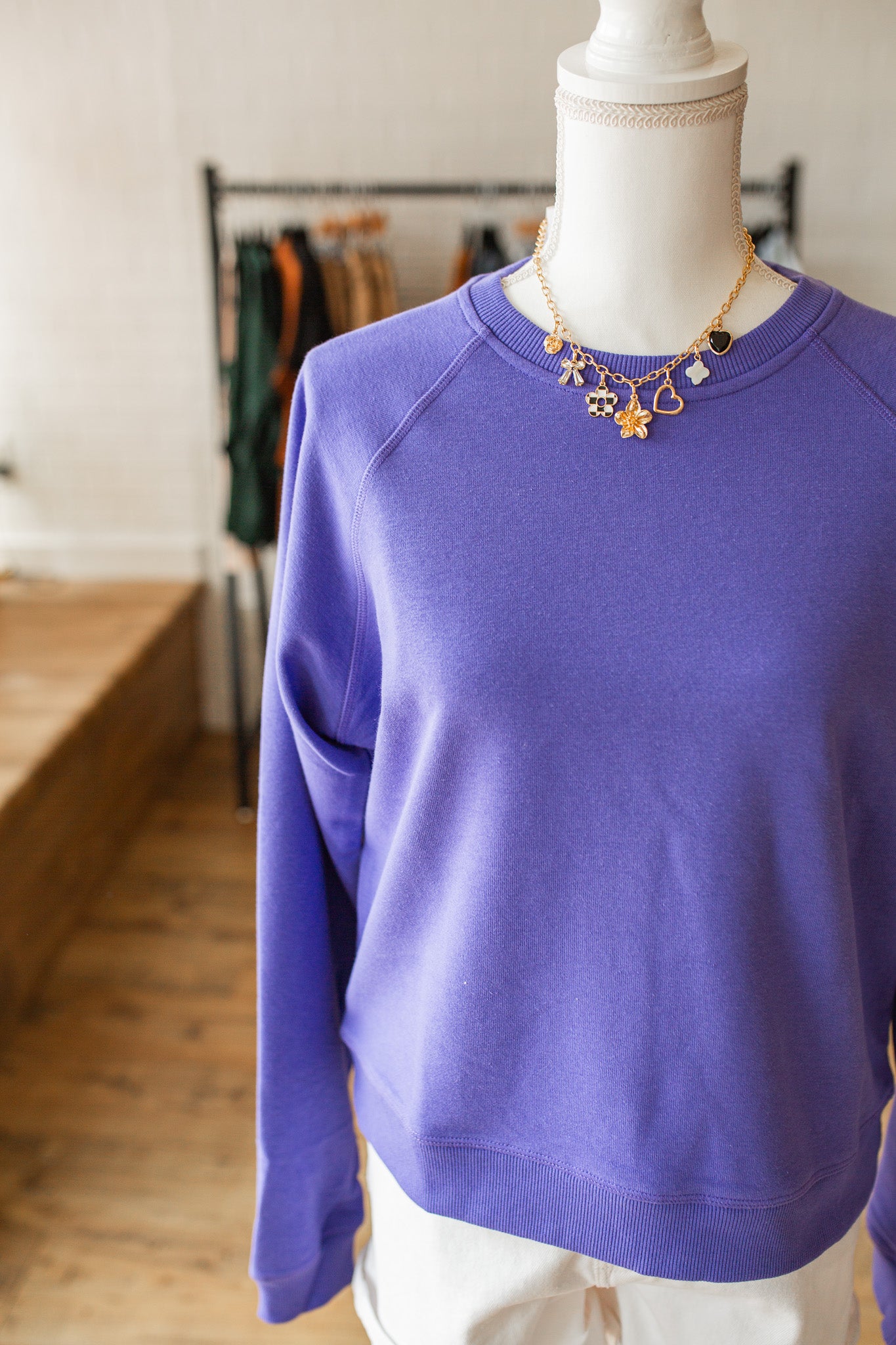 Iris Purple Pullover Sweatshirt