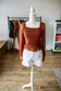 Rust Scalloped Top