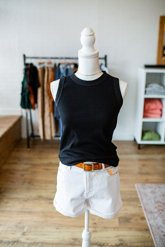 Black Ribbed Wish Tank