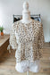 Cream/Black Peplum Top