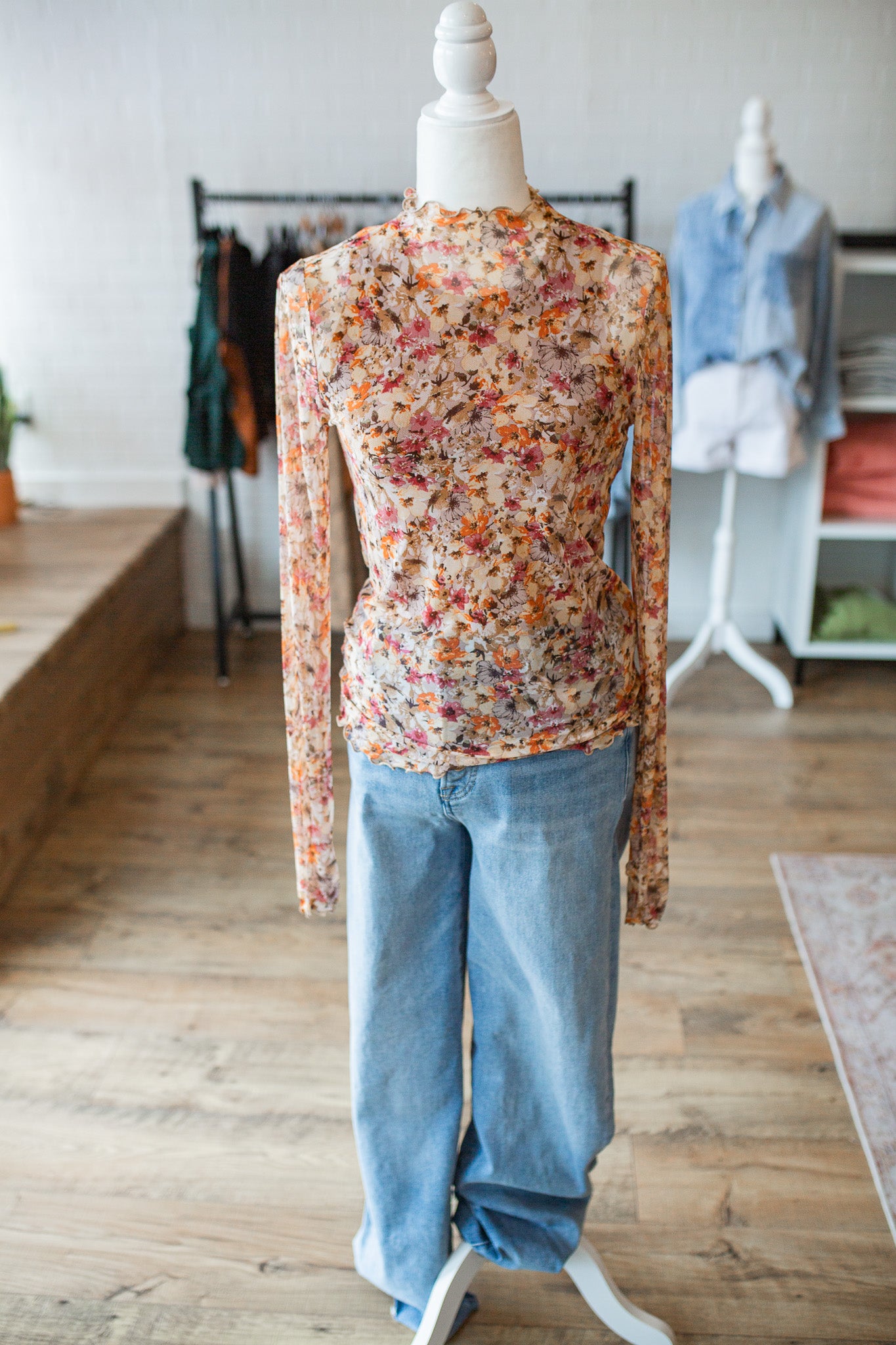 Autumns Floral Sheer Top