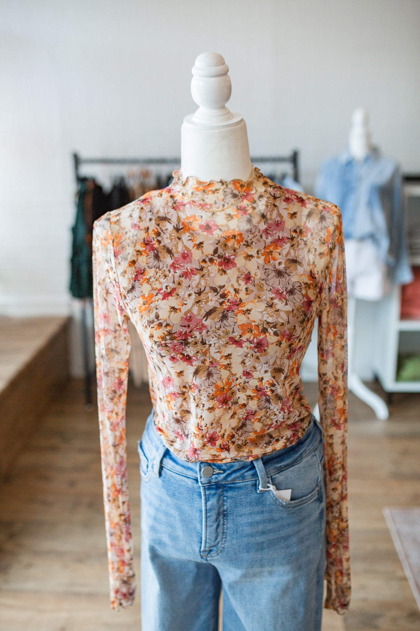 Autumns Floral Sheer Top