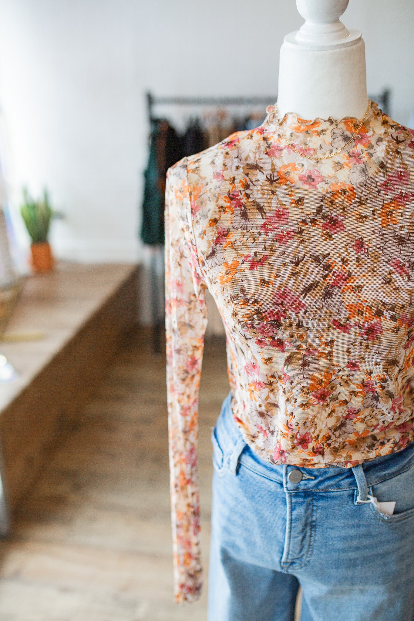 Autumns Floral Sheer Top