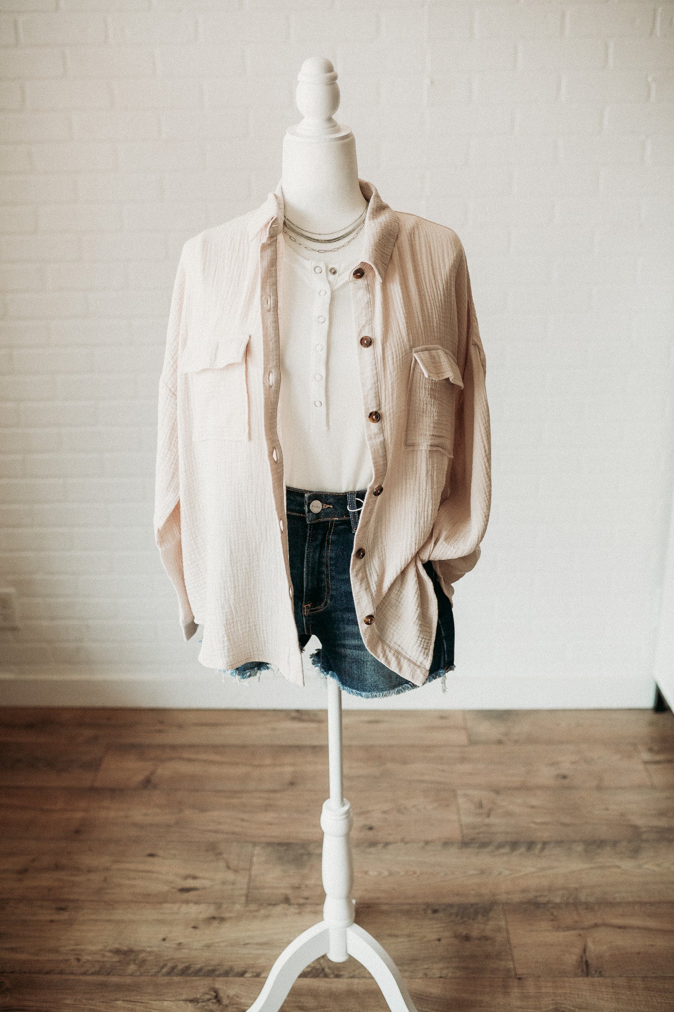 Oat Pocket Shirt Top