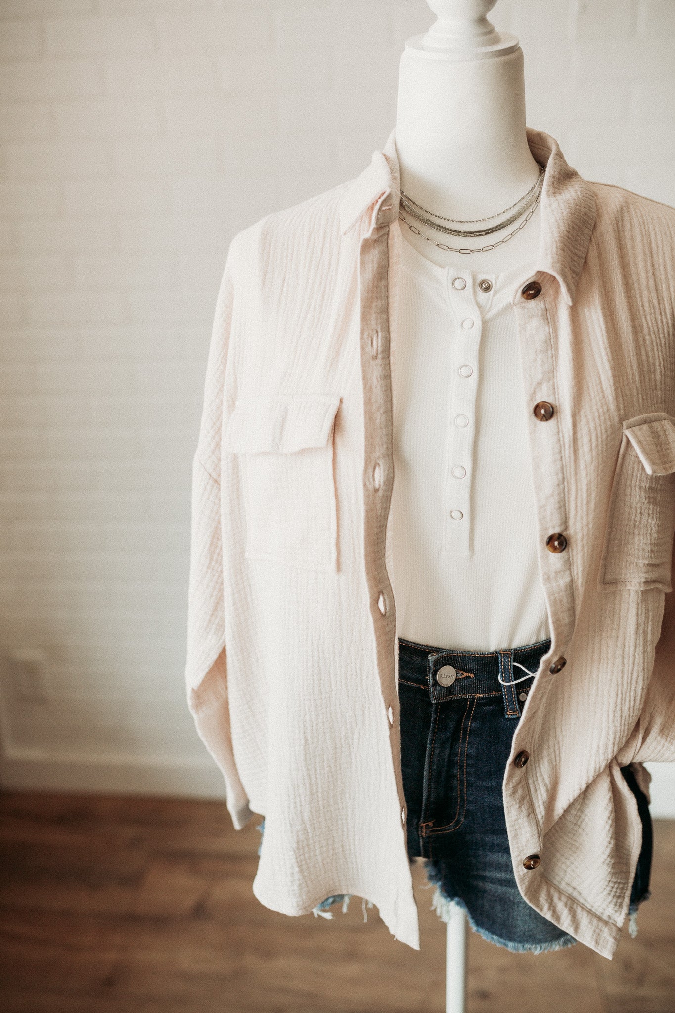 Oat Pocket Shirt Top