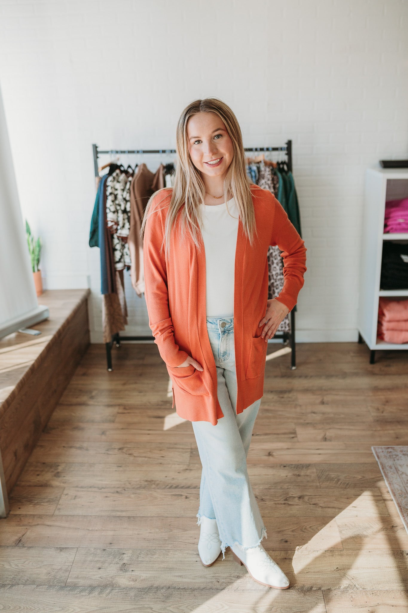 Poppy Open Front Cardi