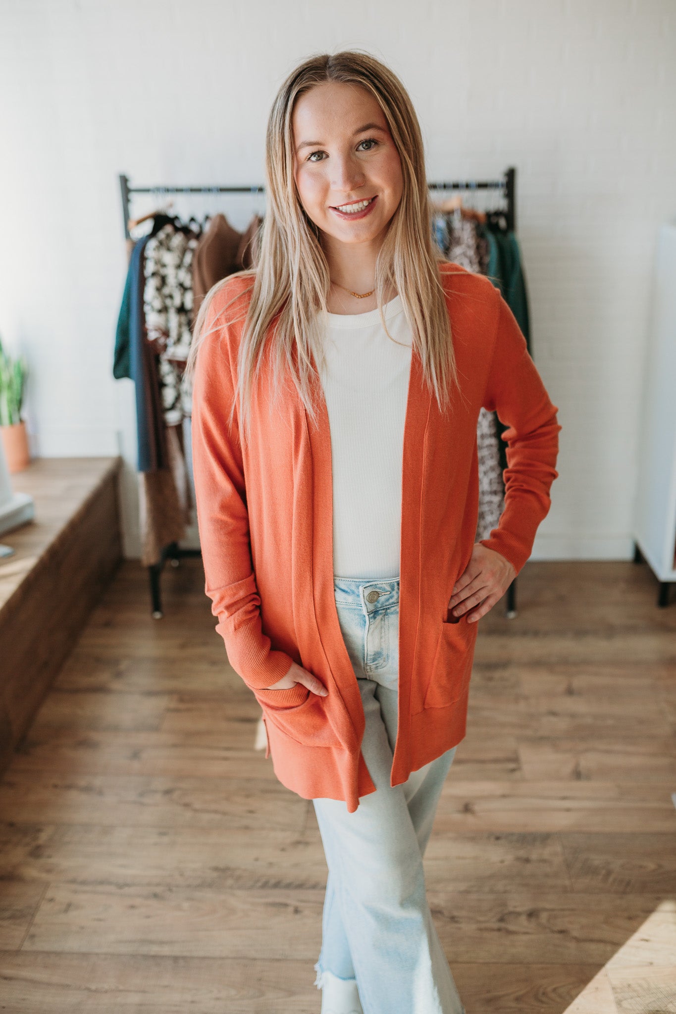 Poppy Open Front Cardi