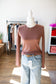 Red Bean/Oatmilk Ribbed Top
