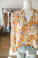 Cream Floral Ruched Top