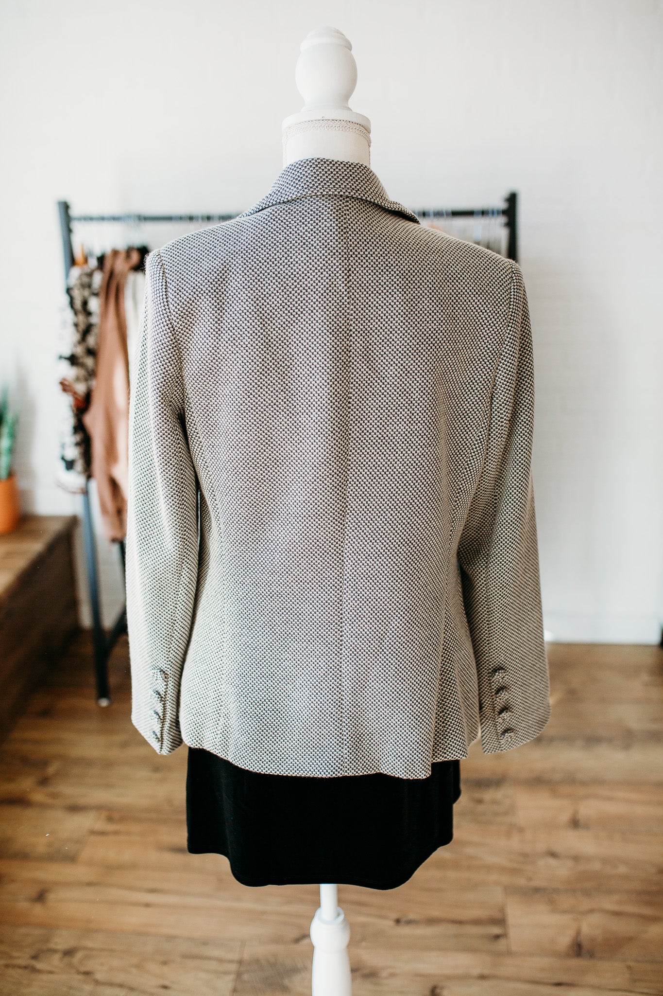 Grey Notched Collared Blazer