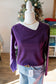 Eggplant Asymetric Sweater