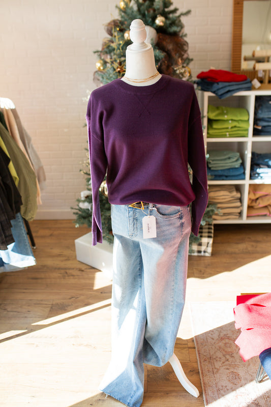 Eggplant Pullover Sweater