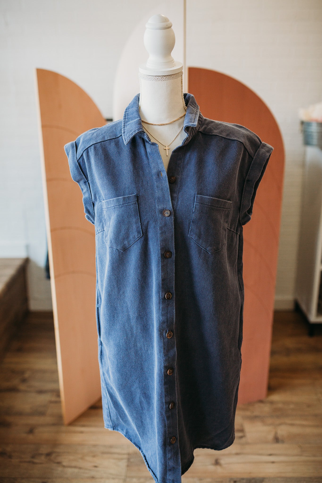 Denim Blue Twill Dress
