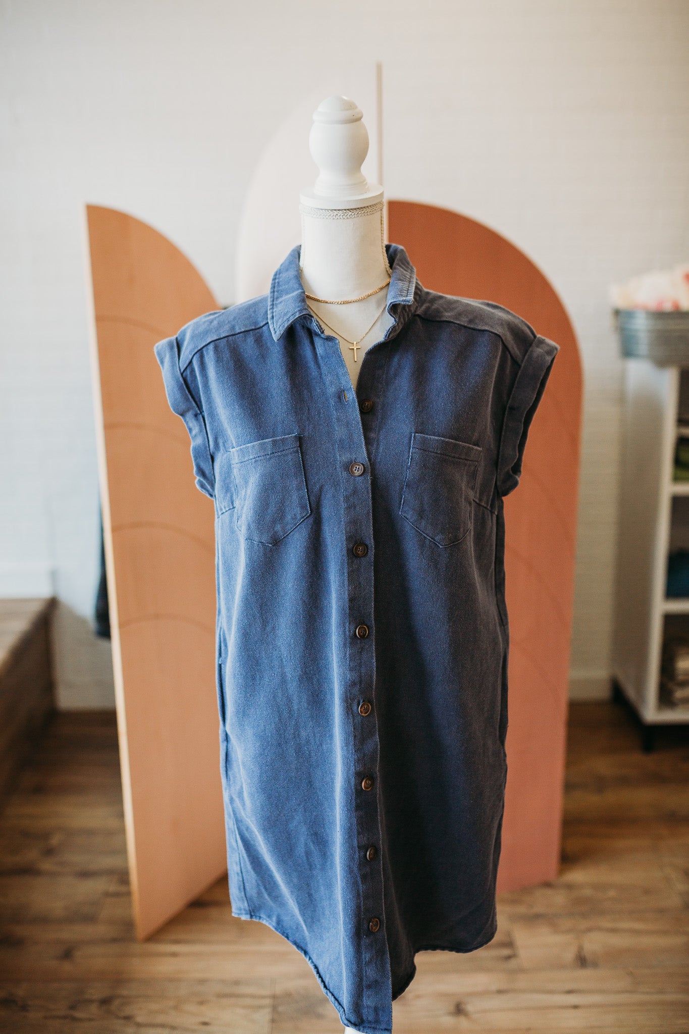 Denim Blue Twill Dress