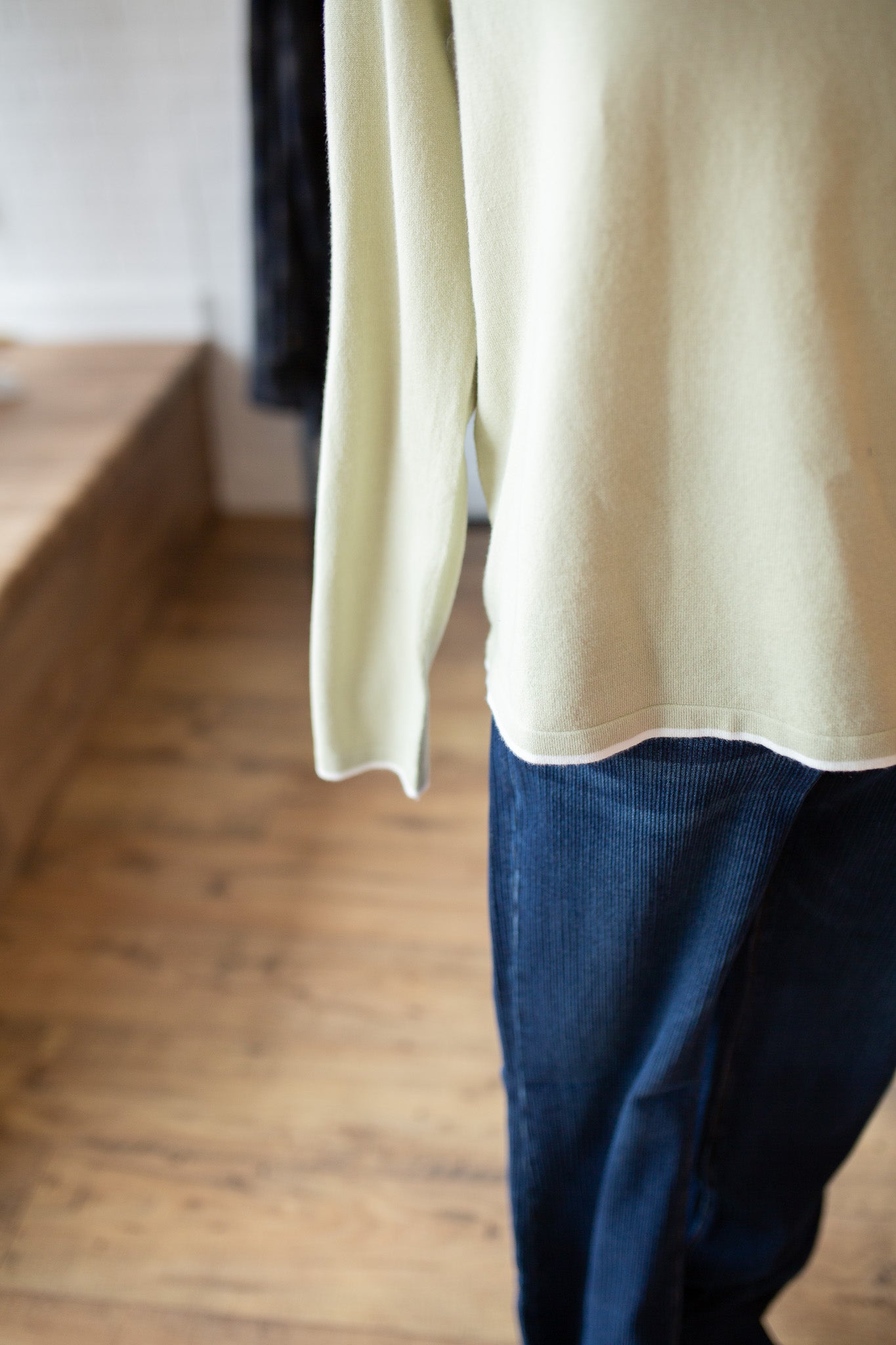 Sage Trimmed Sweater