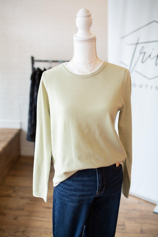 Sage Trimmed Sweater