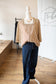 Brown Button Down Stripe Top