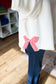 Off White Gingham Bow Pullover