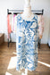Denim/Ivory Leaf Reversible Dress