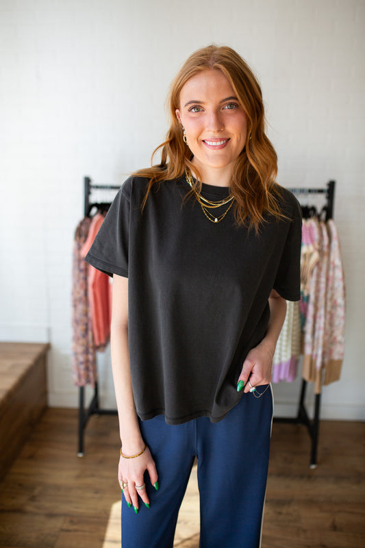 Purple/Black Pigment Dyed Crew