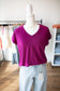 Magenta Pointelle Top