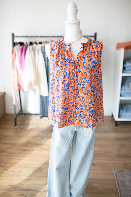 Peach Floral Tank