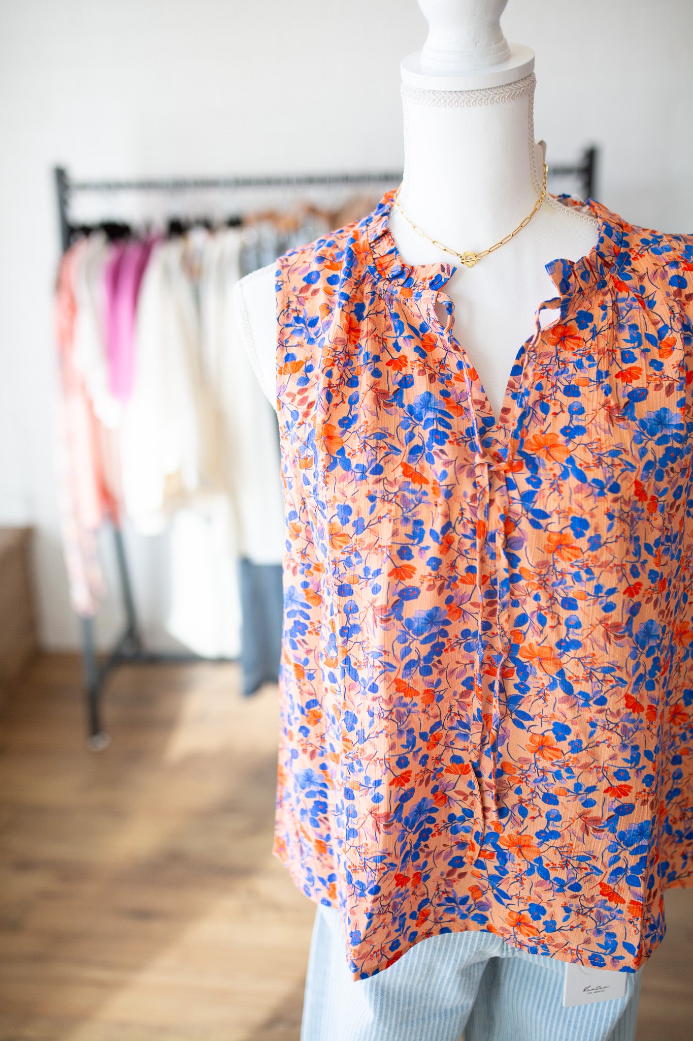 Peach Floral Tank