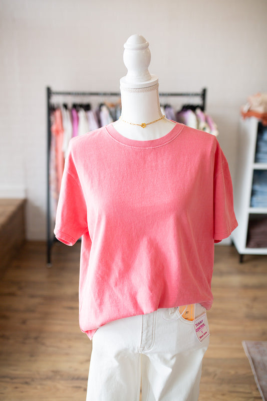 Dark Teal/Taffy Pigment Dyed Tee