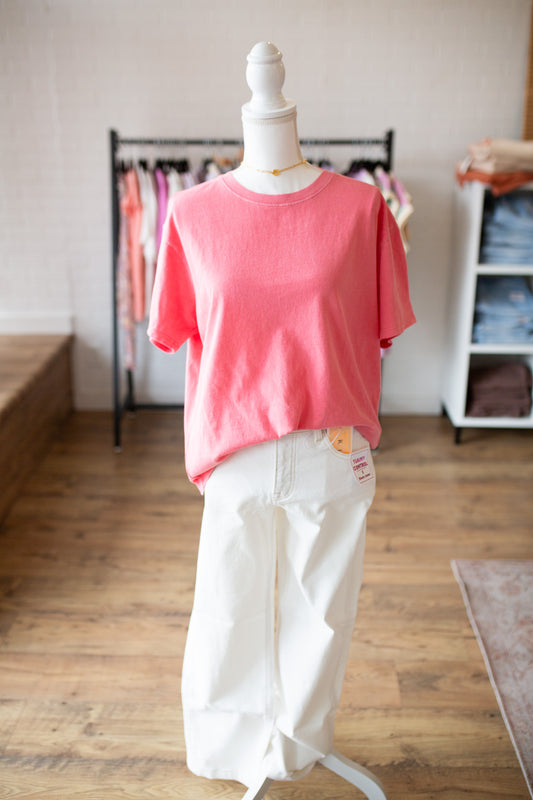 Dark Teal/Taffy Pigment Dyed Tee