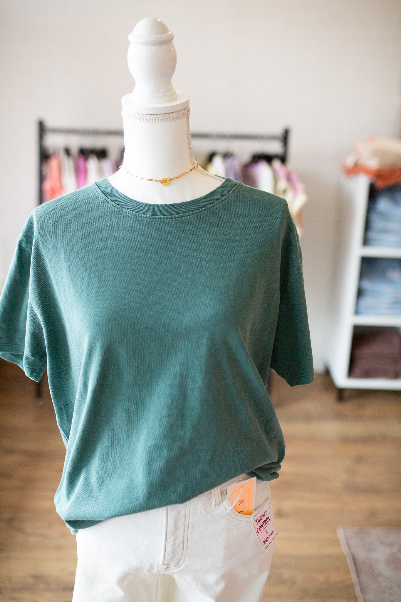 Dark Teal/Taffy Pigment Dyed Tee