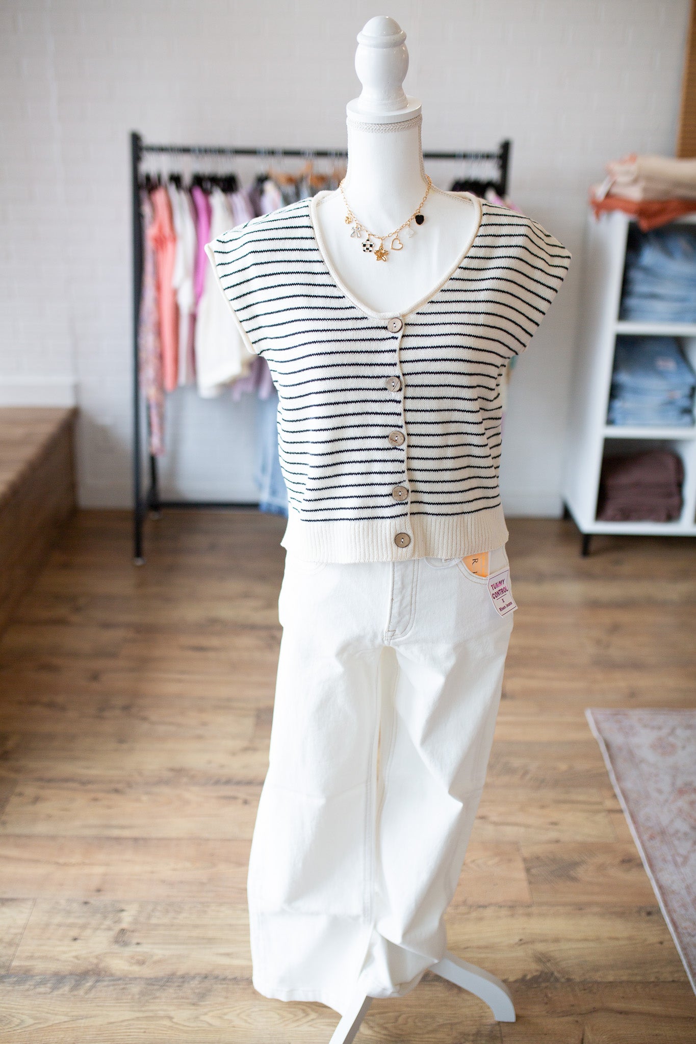 Brown/Cream Striped Cardi