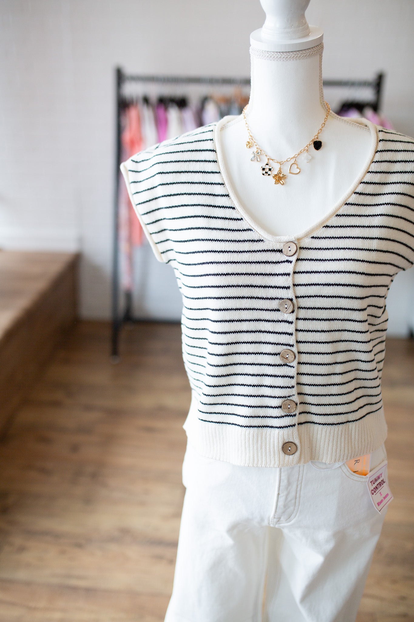 Brown/Cream Striped Cardi