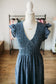 Flutter Sleeve Chambray Dress