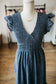 Flutter Sleeve Chambray Dress