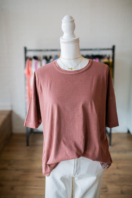 Terracotta Washed Tee