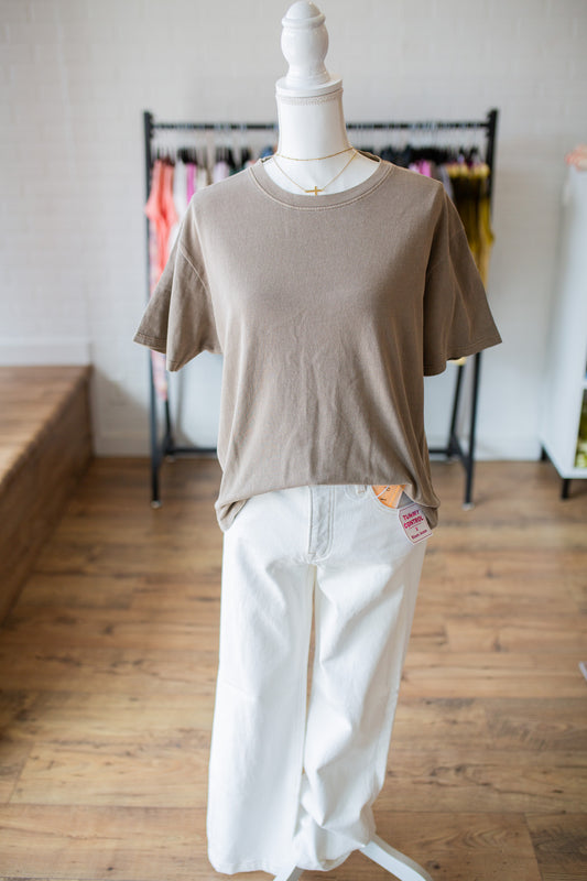 Sage Green/Mocha Pigment Tee