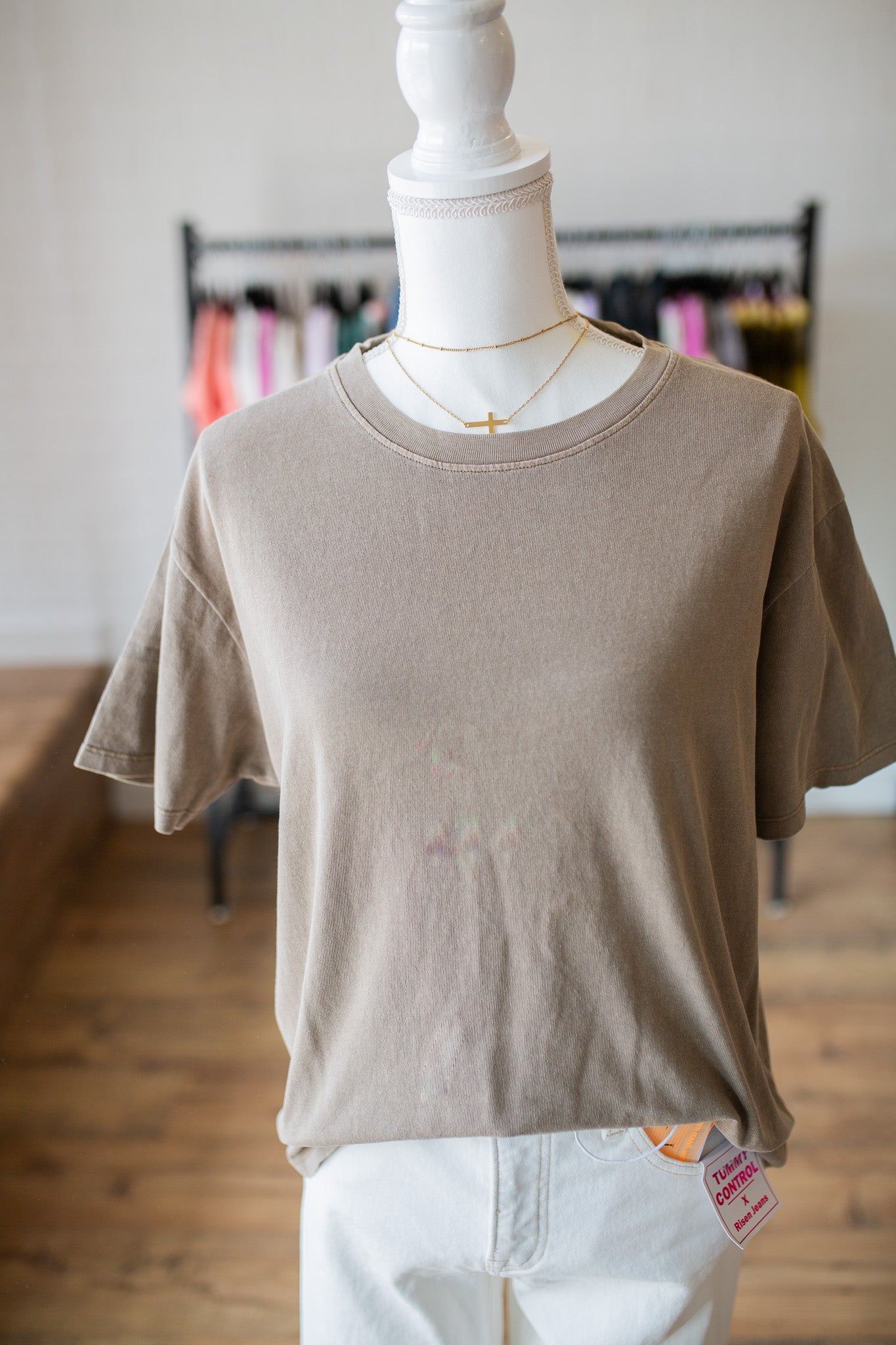 Sage Green/Mocha Pigment Tee
