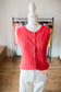 Dk Coral Crochet Scalloped Tank