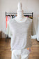 Cream/Black Textured Tee