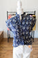 Navy Floral Cap Sleeve