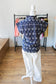 Navy Floral Cap Sleeve