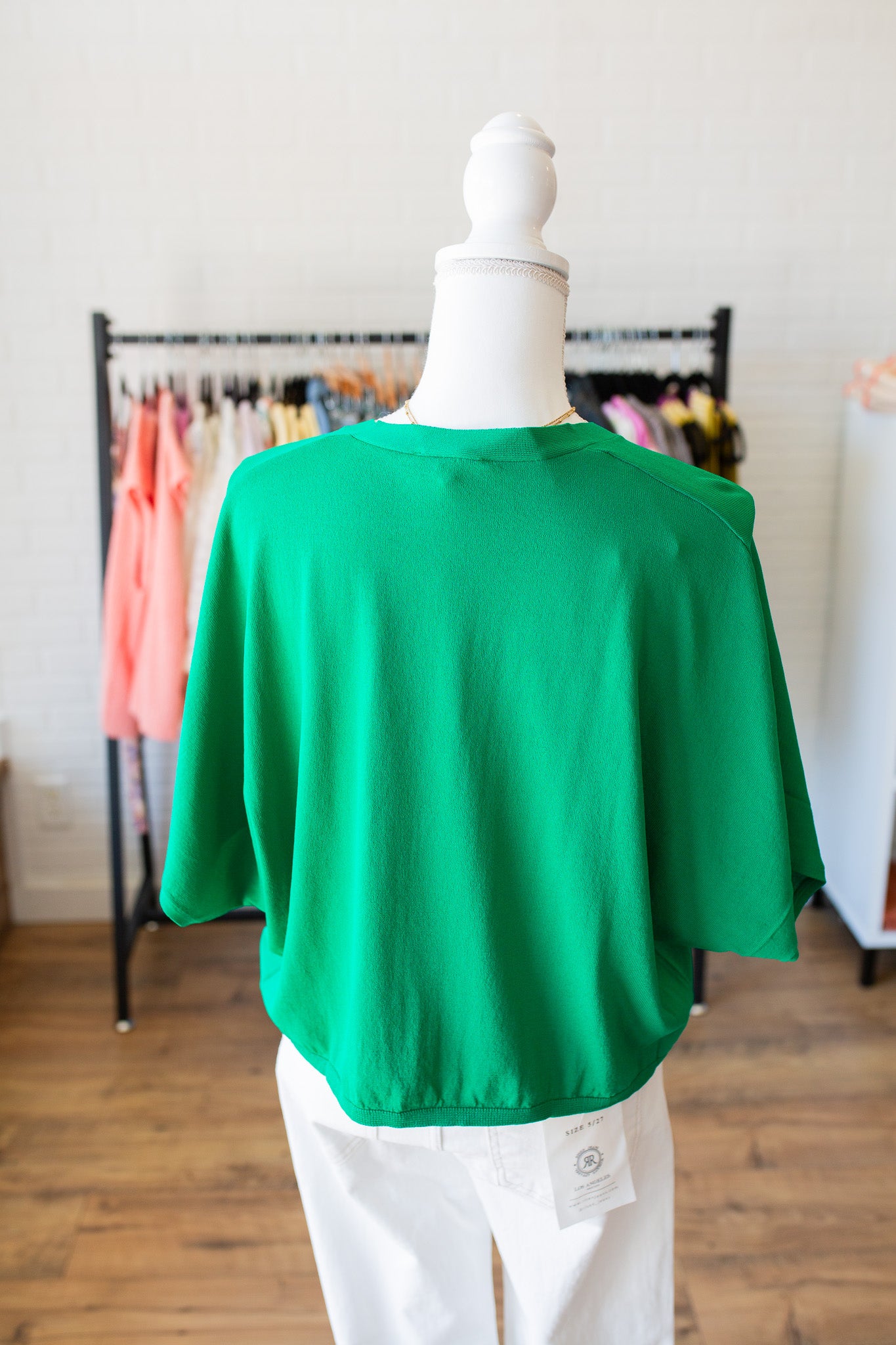 Green VNeck Button Down