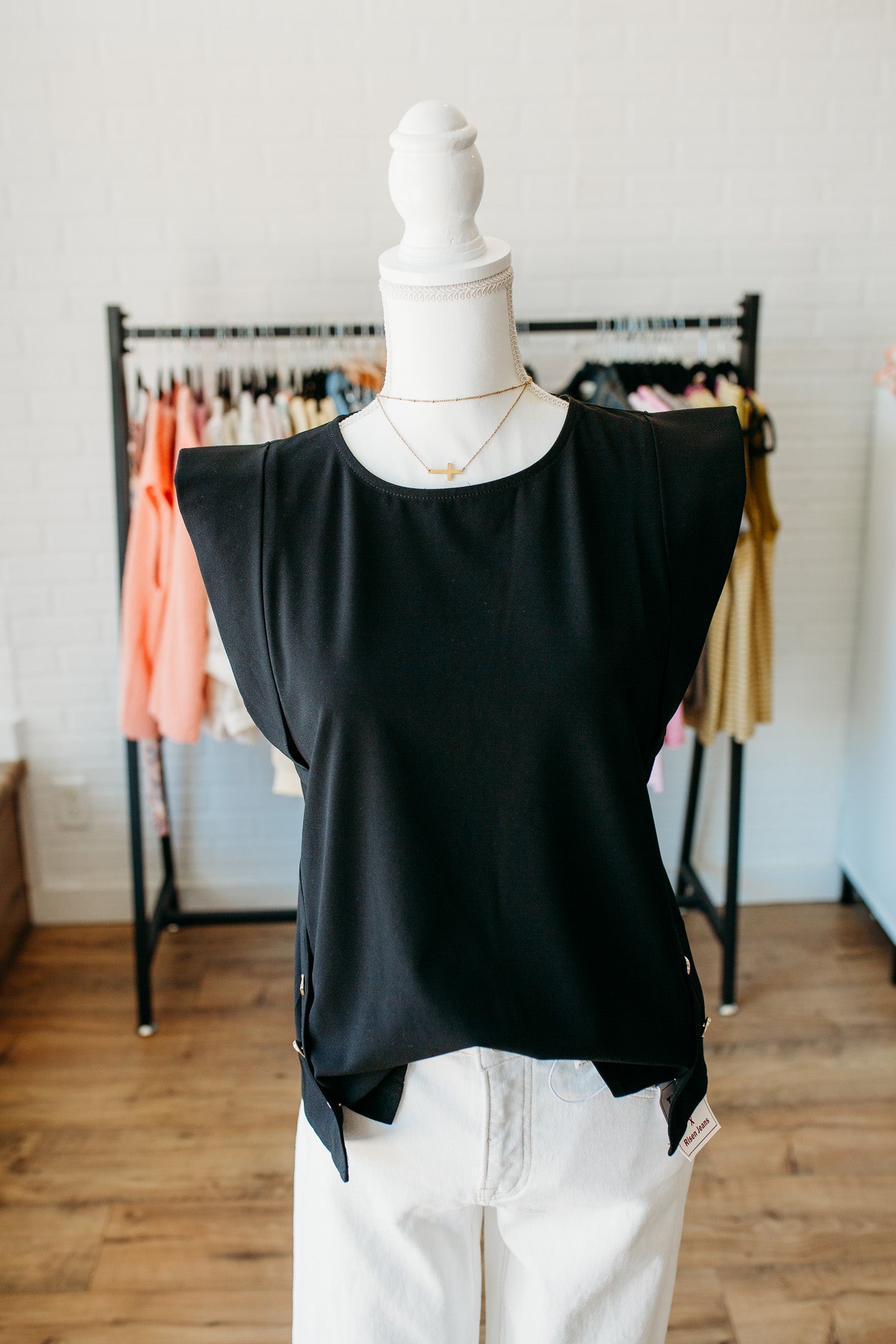 Classic Black Cap Sleeve Top