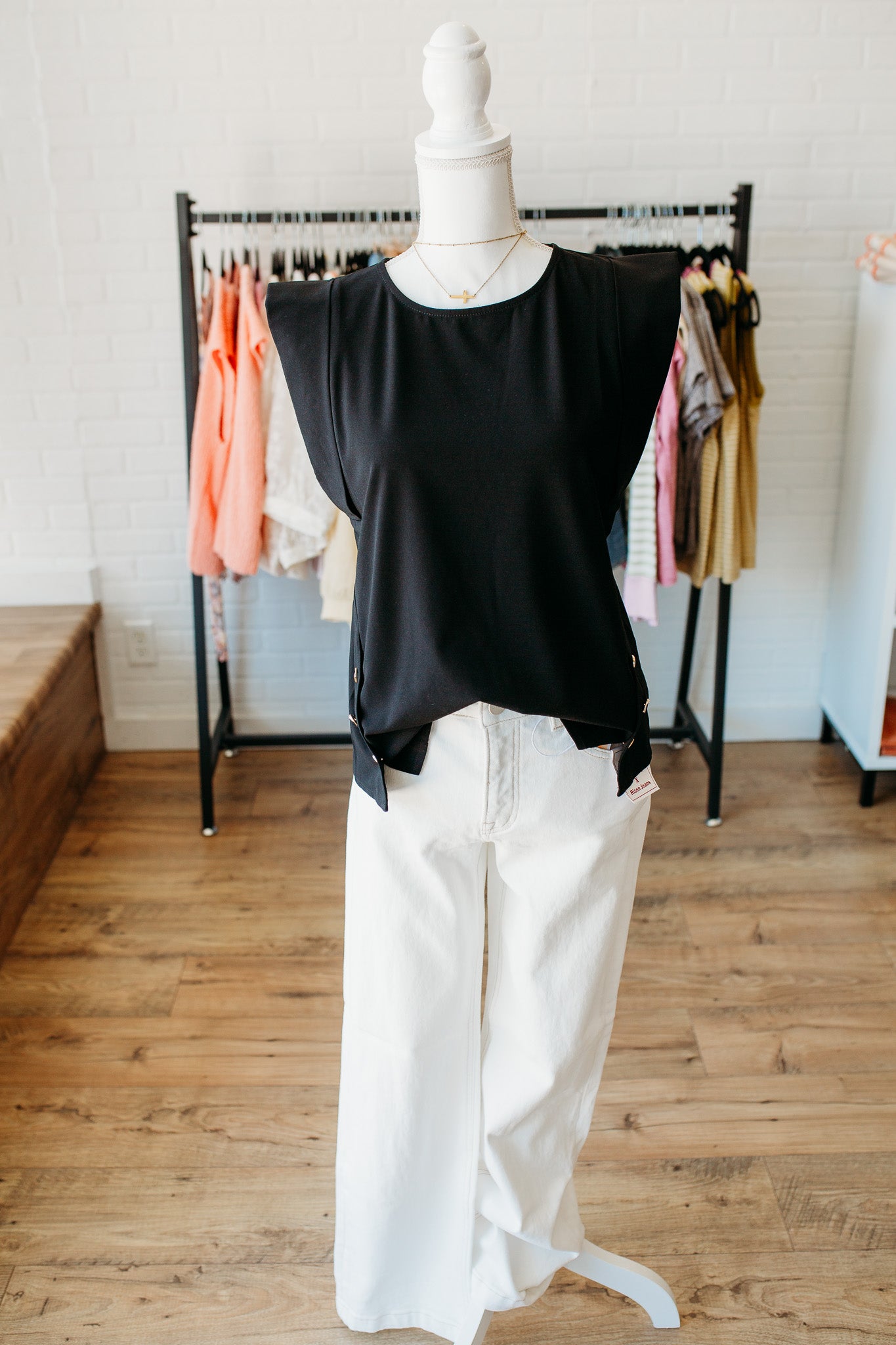 Classic Black Cap Sleeve Top
